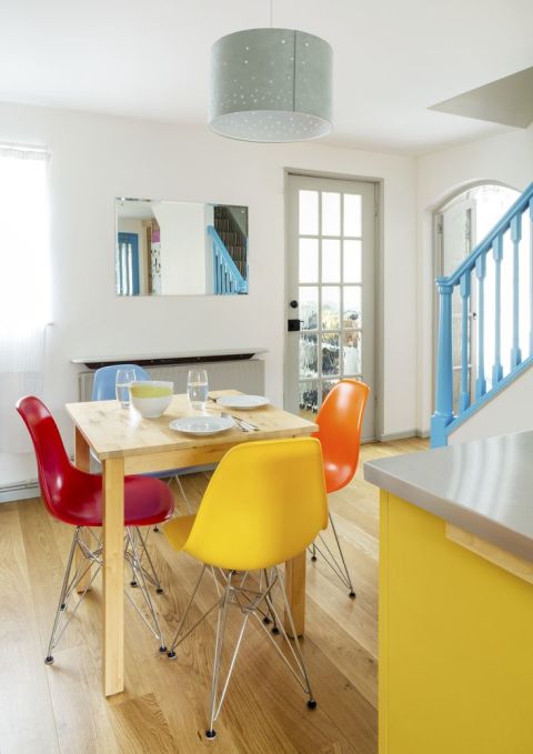This multi-coloured kitchen is a reminder that our living spaces can be